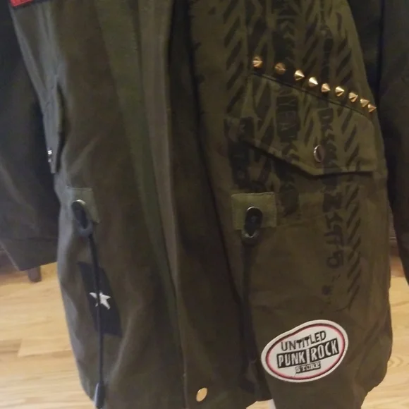 Zara parka with punk detail